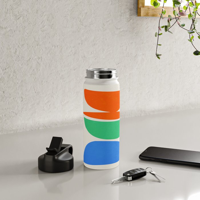 Stacked Stones: Mid Century Abstraction Water Bottle Gallery Image 4