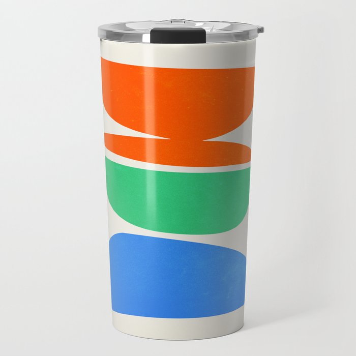 Stacked Stones: Mid Century Abstraction Travel Mug Gallery Image 1