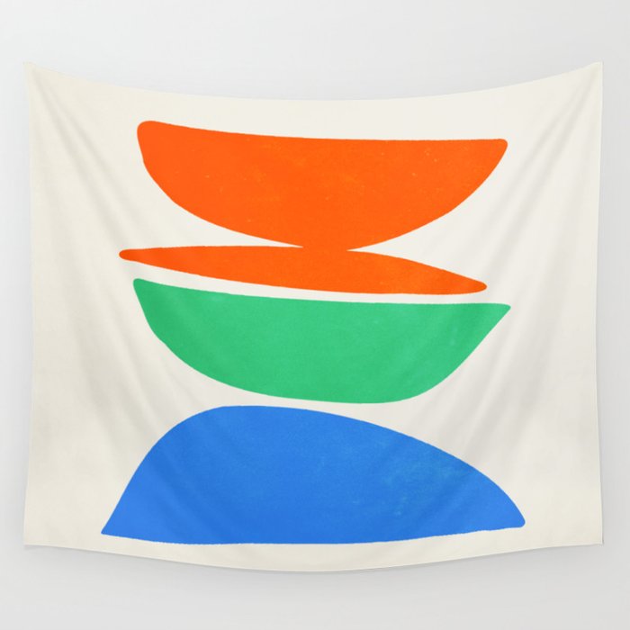 Stacked Stones: Mid Century Abstraction Wall Tapestry Gallery Image 4