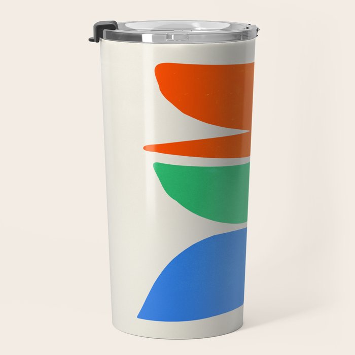 Stacked Stones: Mid Century Abstraction Travel Mug Gallery Image 3