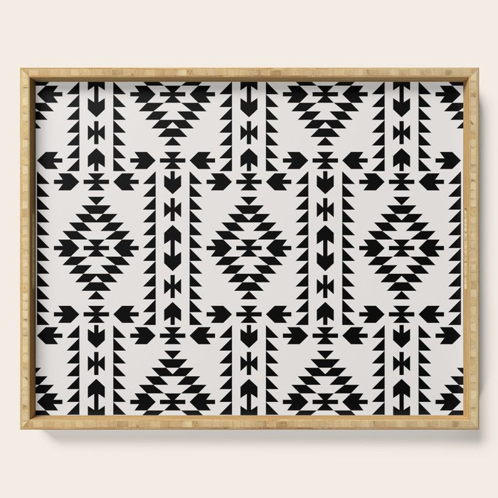 GEO PANEL WHITE Serving Tray Gallery Image 1