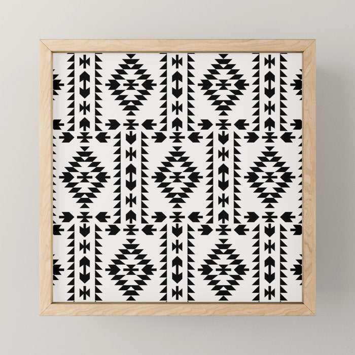 GEO PANEL WHITE Mini Art Print Gallery Image 1