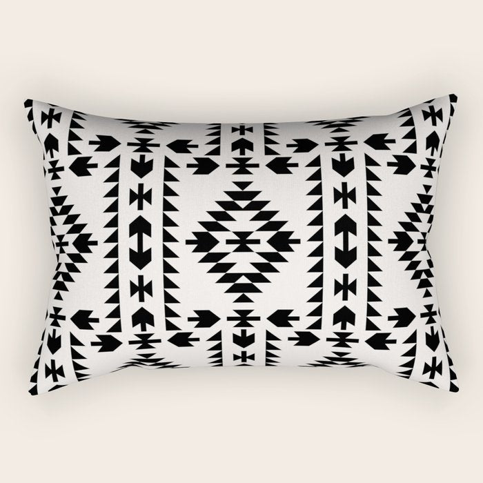 GEO PANEL WHITE Rectangular Pillow Gallery Image 2