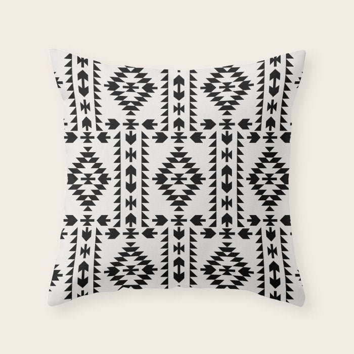 GEO PANEL WHITE Throw Pillow Gallery Image 6