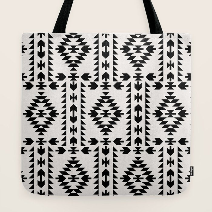 GEO PANEL WHITE Tote Bag Gallery Image 2