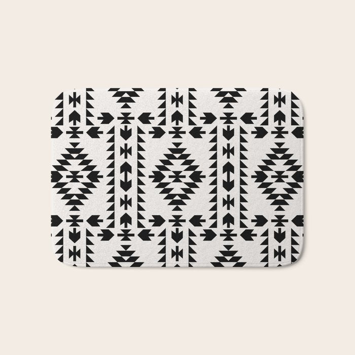 GEO PANEL WHITE Bath Mat Gallery Image 1