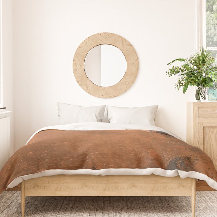Japandi Art Copper and Black Rust Duvet Cover Gallery Image 3