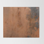 Japandi Art Copper and Black Rust Throw Blanket Gallery Image 2