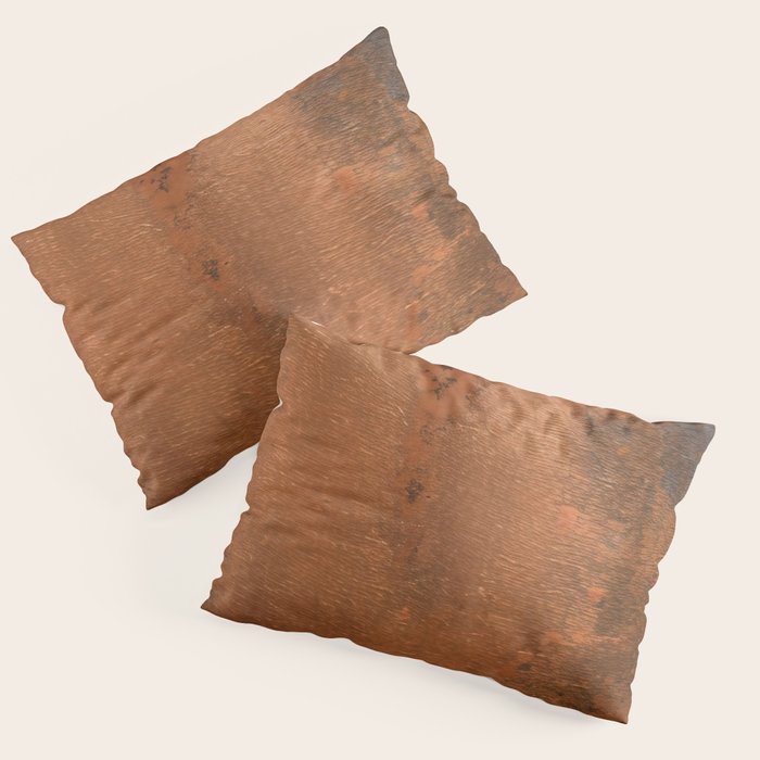Japandi Art Copper and Black Rust Pillow Sham Gallery Image 3