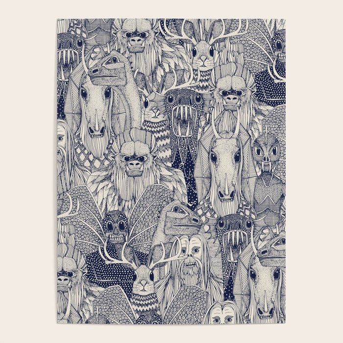 cryptid crowd blue off white Poster Gallery Image 4