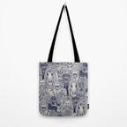 cryptid crowd blue off white Tote Bag Gallery Image 2