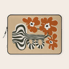 Retro flowerpot with stripe  Laptop Sleeve Gallery Image 1