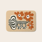 Retro flowerpot with stripe  Bath Mat Gallery Image 1