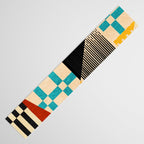 Retro Textured Modern Geometry City   Table Runner Gallery Image 3