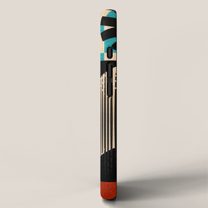 Retro Textured Modern Geometry City   iPhone Case Gallery Image 2