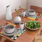 Retro Textured Modern Geometry City   Placemat Gallery Image 2