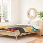 Retro Textured Modern Geometry City   Duvet Cover Gallery Image 2