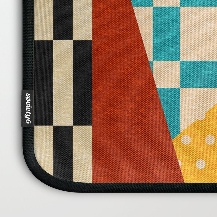 Retro Textured Modern Geometry City   Laptop Sleeve Gallery Image 3