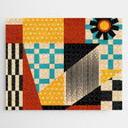 Retro Textured Modern Geometry City   Jigsaw Puzzle Gallery Image 1