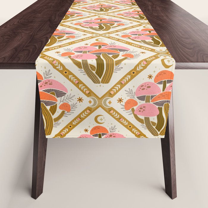 Mushrooms and Moons - Light Table Runner Gallery Image 1