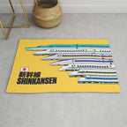Shinkansen Bullet Train Evolution - Yellow Rug Gallery Image 1