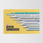 Shinkansen Bullet Train Evolution - Yellow Rug Gallery Image 2
