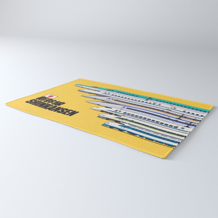 Shinkansen Bullet Train Evolution - Yellow Rug Gallery Image 3