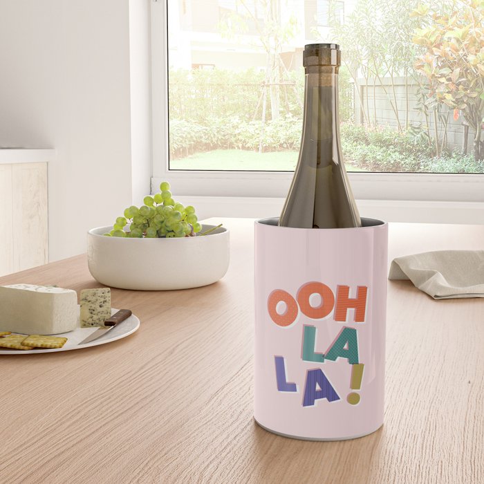 OOH LA LA! colorful french typography Wine Chiller Gallery Image 4