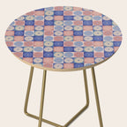 Retro Flowers Check Pattern XIII Side Table Gallery Image 2