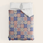 Retro Flowers Check Pattern XIII Comforter Gallery Image 6