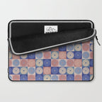 Retro Flowers Check Pattern XIII Laptop Sleeve Gallery Image 2
