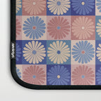 Retro Flowers Check Pattern XIII Laptop Sleeve Gallery Image 3