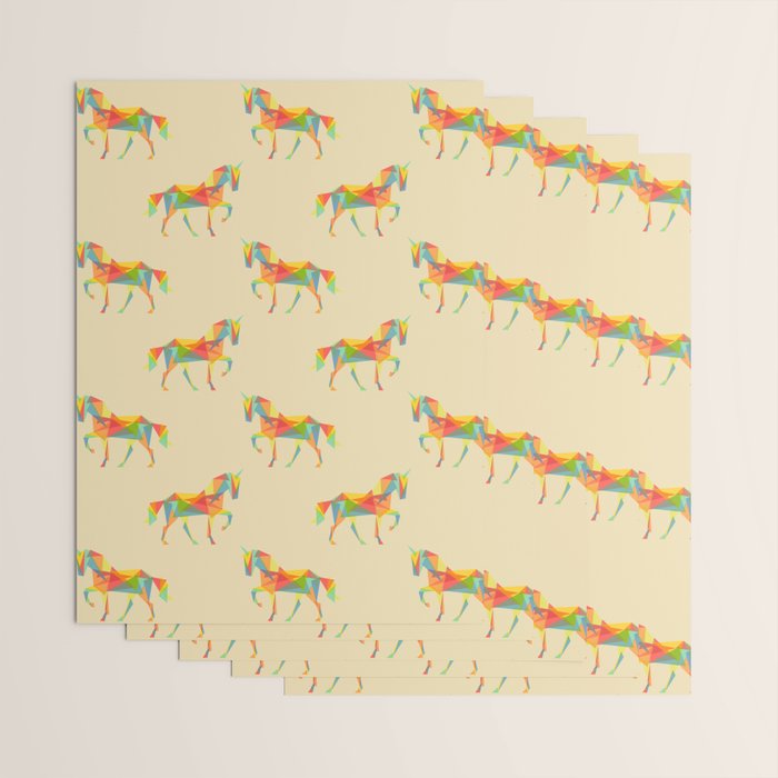 Fractal Geometric Unicorn Wrapping Paper Gallery Image 3