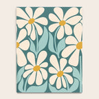 Oh, Daisy! Teal, off-white, yellow Notebook Gallery Image 4
