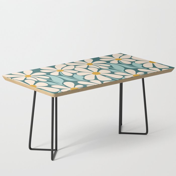Oh, Daisy! Teal, off-white, yellow Coffee Table Gallery Image 1