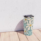 Oh, Daisy! Teal, off-white, yellow Travel Mug Gallery Image 4