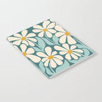 Oh, Daisy! Teal, off-white, yellow Notebook Gallery Image 2