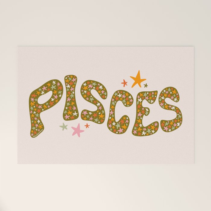 Starry Pisces Welcome Mat Gallery Image 1