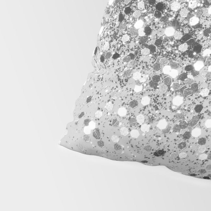 Soft Silver Gray Glitter #1 (Faux Glitter - Photography) #shiny #decor #art #society6 Pillow Sham Gallery Image 4