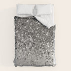 Soft Silver Gray Glitter #1 (Faux Glitter - Photography) #shiny #decor #art #society6 Duvet Cover Gallery Image 6
