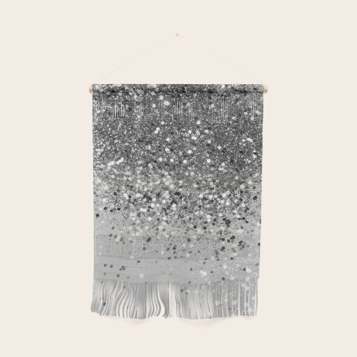 Soft Silver Gray Glitter #1 (Faux Glitter - Photography) #shiny #decor #art #society6 Wall Hanging Gallery Image 1