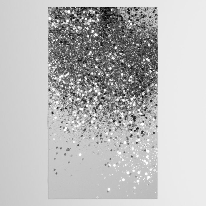Soft Silver Gray Glitter #1 (Faux Glitter - Photography) #shiny #decor #art #society6 Tablecloth Gallery Image 2