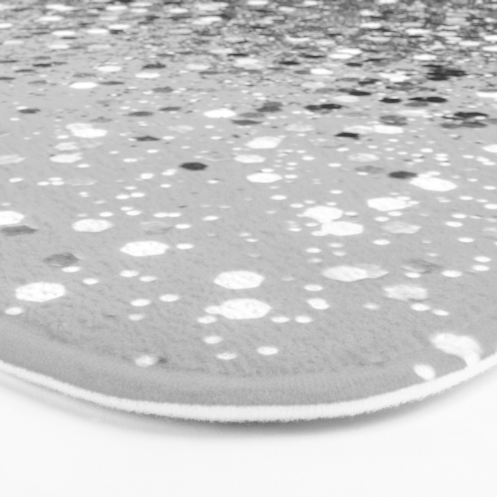 Soft Silver Gray Glitter #1 (Faux Glitter - Photography) #shiny #decor #art #society6 Bath Mat Gallery Image 3