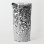 Soft Silver Gray Glitter #1 (Faux Glitter - Photography) #shiny #decor #art #society6 Travel Mug Gallery Image 3