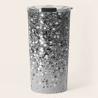 Soft Silver Gray Glitter #1 (Faux Glitter - Photography) #shiny #decor #art #society6 Travel Mug Gallery Image 1