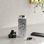 Soft Silver Gray Glitter #1 (Faux Glitter - Photography) #shiny #decor #art #society6 Water Bottle Gallery Image 4
