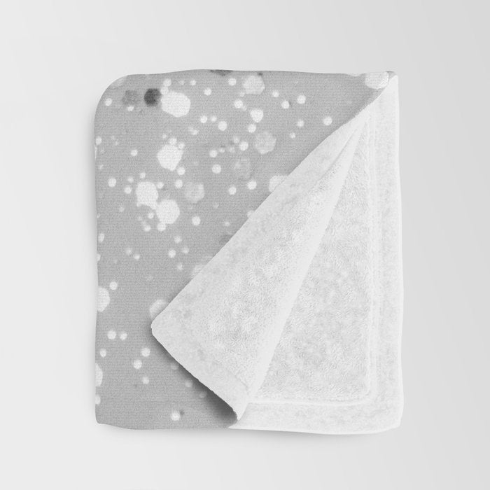 Soft Silver Gray Glitter #1 (Faux Glitter - Photography) #shiny #decor #art #society6 Throw Blanket Gallery Image 3