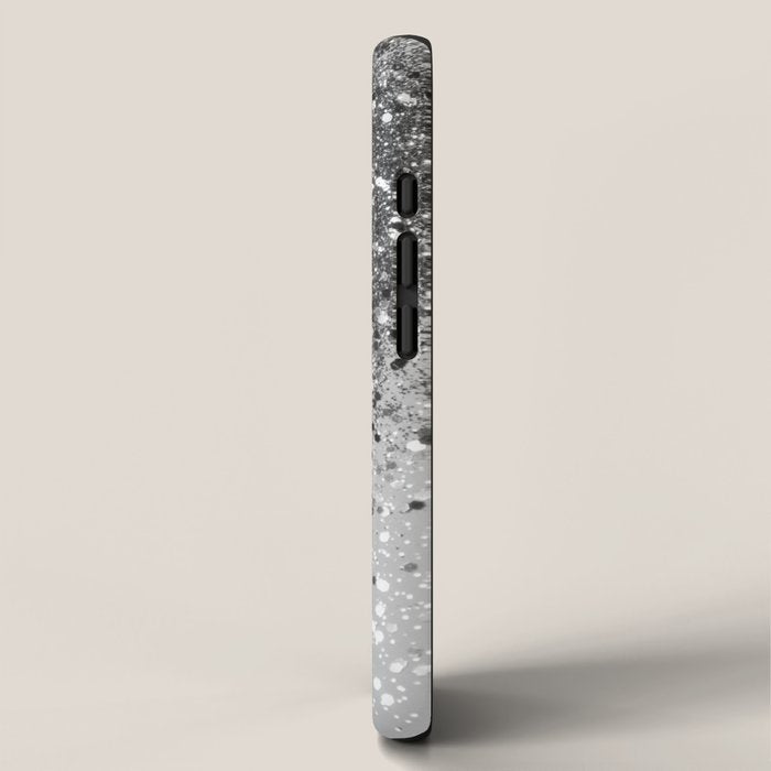 Soft Silver Gray Glitter #1 (Faux Glitter - Photography) #shiny #decor #art #society6 iPhone Case Gallery Image 2