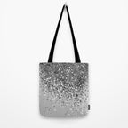 Soft Silver Gray Glitter #1 (Faux Glitter - Photography) #shiny #decor #art #society6 Tote Bag Gallery Image 2