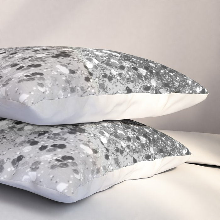 Soft Silver Gray Glitter #1 (Faux Glitter - Photography) #shiny #decor #art #society6 Pillow Sham Gallery Image 3